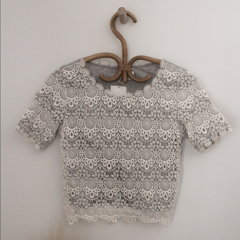 Lace crop top NWT